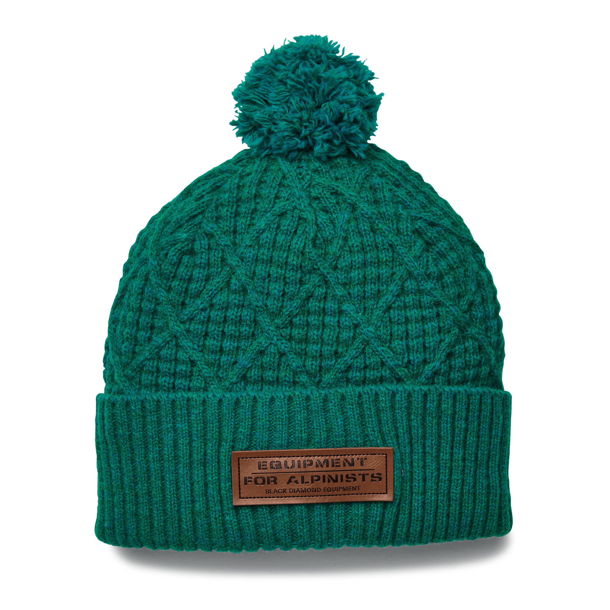 Cable Cuff Pom Beanie